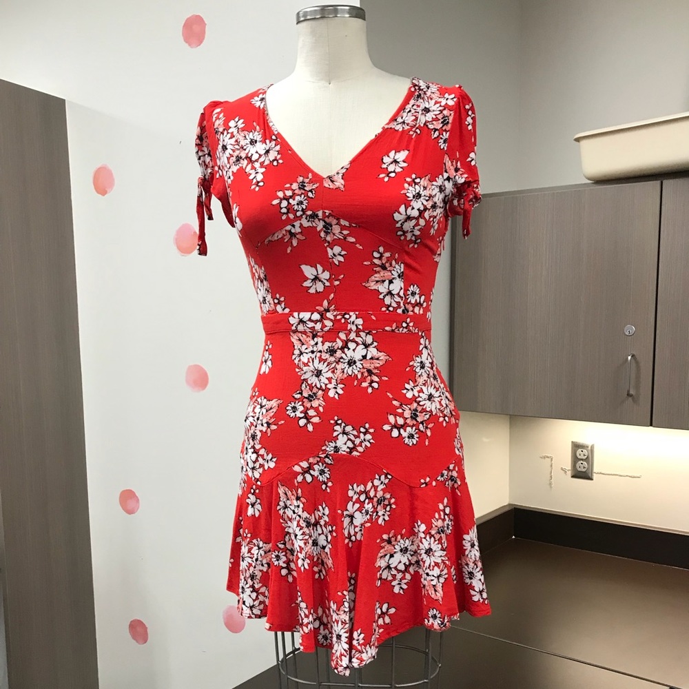 Red Floral Dress